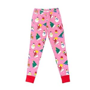 NWOT Mini Boden Pink Holiday Pajama Bottoms, size 11 Y